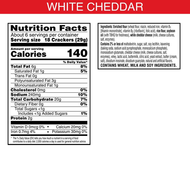 Cheez-It® Grooves Sharp White Cheddar, 6 oz