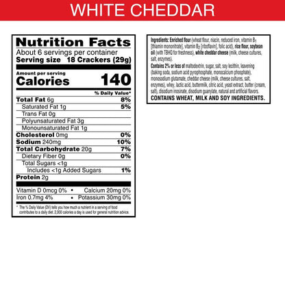 Cheez-It® Grooves Sharp White Cheddar, 6 oz