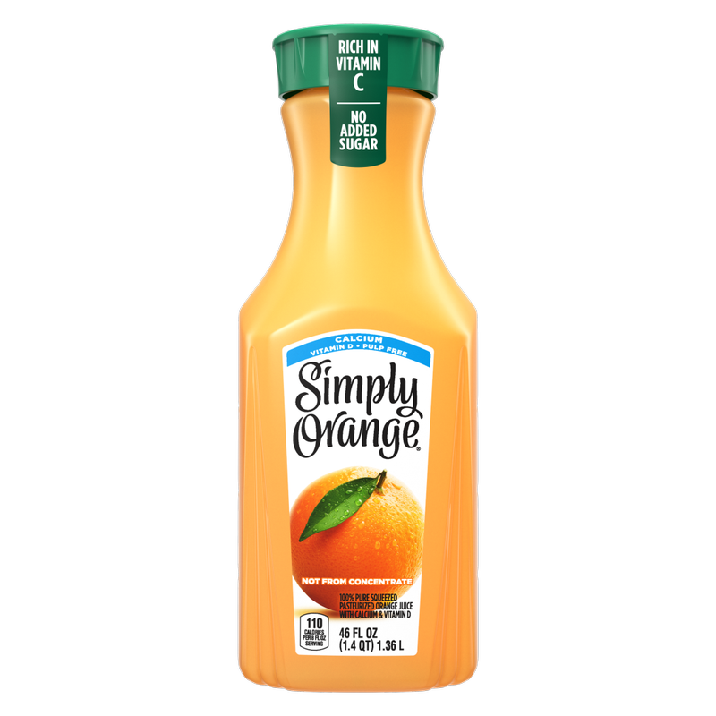 Simply Orange Juice With Calcium 46oz Btl
