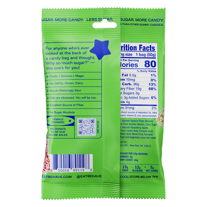 BEHAVE Low-Sugar Sour Stars 1.8oz