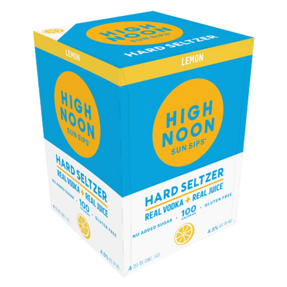 High Noon Lemon Vodka Hard Seltzer 4pk 12oz Cans 4.5% ABV