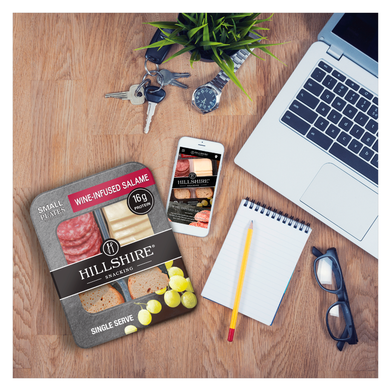 Hillshire Snacking Protein Small Plates Wine-Infused Salame & White Cheddar Cheese - 2.76oz