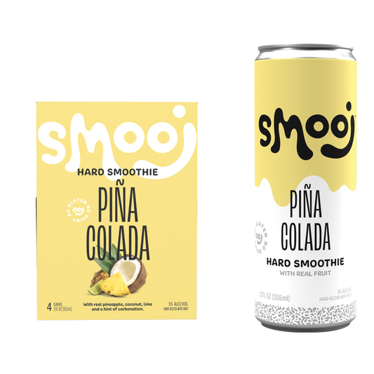 Smooj Pina Colada Hard Seltzer Smoothie 4pk 12oz Can 5.0% ABV