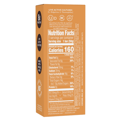 Clio Vanilla Greek Yogurt Bar - 1ct