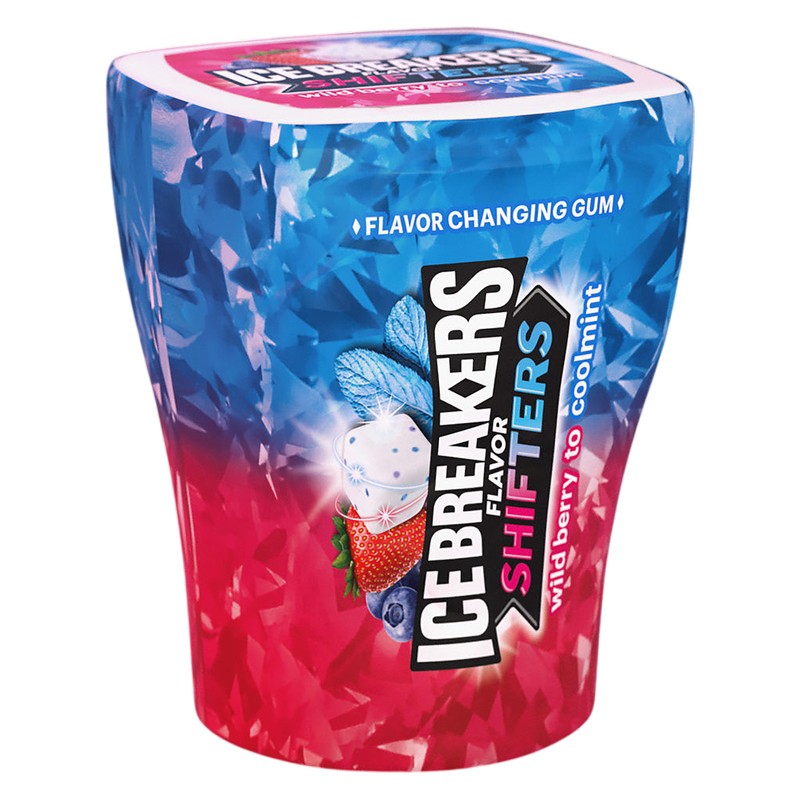 Ice Breakers Flavor Shifters Wild Berry to Coolmint Sugar Free Gum, 3.24 oz