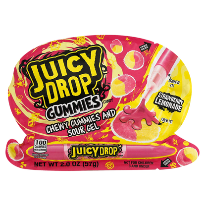 Juicy Drop Gummies Assorted Sweet Gummy Candy & Sour Gel Pen 1ct