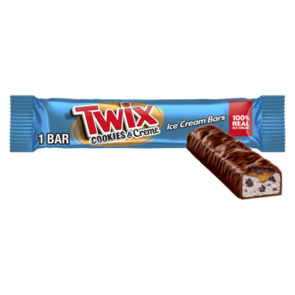 TWIX Cookies & Cream Milk Chocolate Ice Cream Bar, 1ct