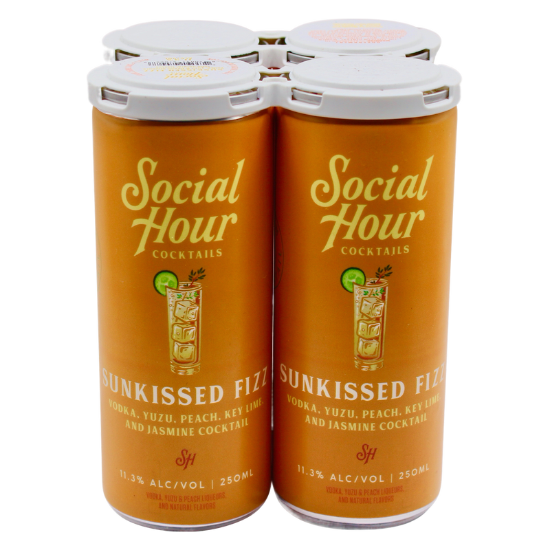 Social Hour Cocktails Sunkissed Fizz 4pk 250ml (22.6 Proof)