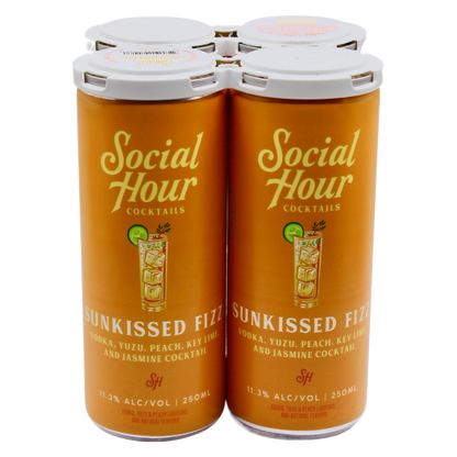 Social Hour Cocktails Sunkissed Fizz 4pk 250ml (22.6 Proof)