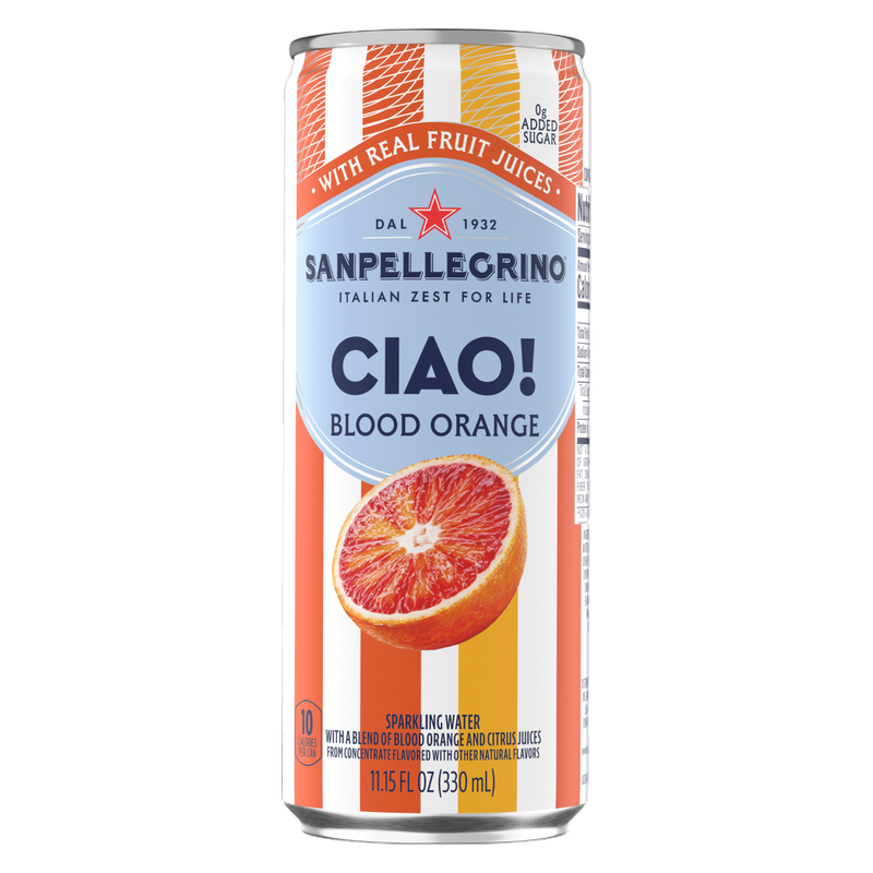 San Pellegrino Ciao! Blood Orange Sparkling Water 6pk 330mL Can