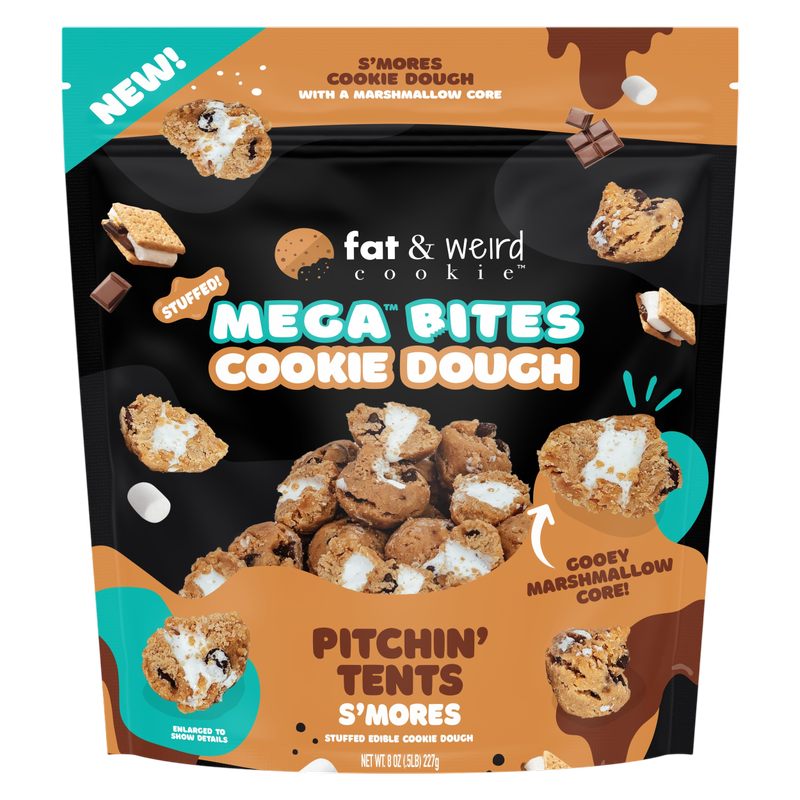 Fat and Weird Cookie Mega Cookie Dough Bites 8oz - Pitchin Tents