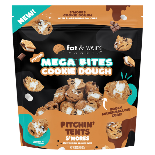 Fat and Weird Cookie Mega Cookie Dough Bites 8oz - Pitchin Tents