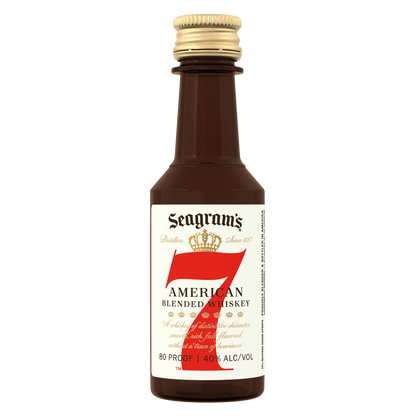 Seagram's 7 Crown American Blended Whiskey. 50 mL (80 Proof)