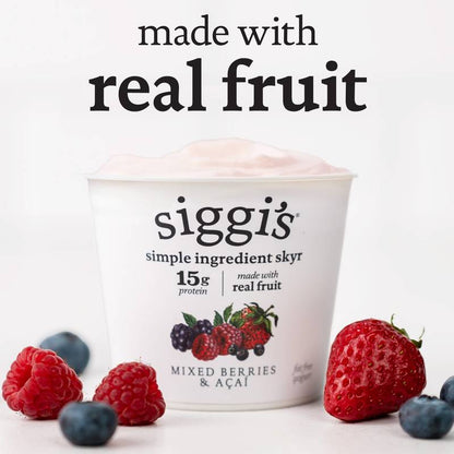 Siggi’s Mixed Berries & Acai Icelandic Skyr Nonfat Yogurt - 5.3oz