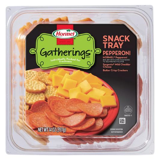Hormel Gatherings Pepperoni & Cheddar Cheese Snack Tray - 14oz
