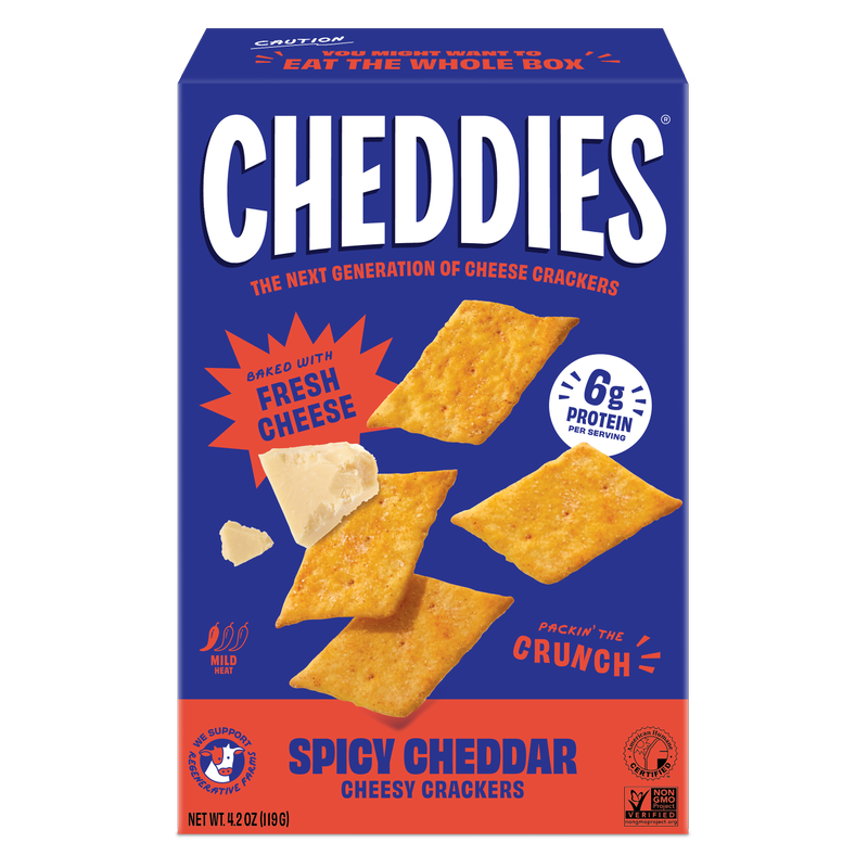 Cheddies Spicy Cheddar Cheesy Cracker, 4.2oz
