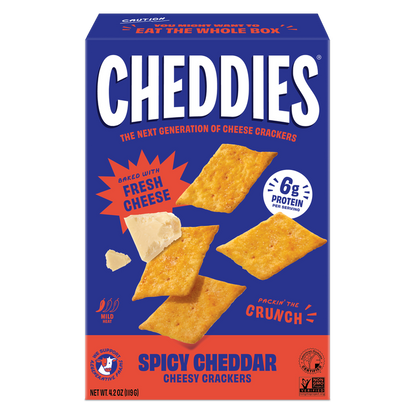 Cheddies Spicy Cheddar Cheesy Cracker, 4.2oz