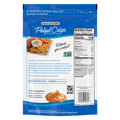 Snack Factory Original Pretzel Crisps, 7.2oz