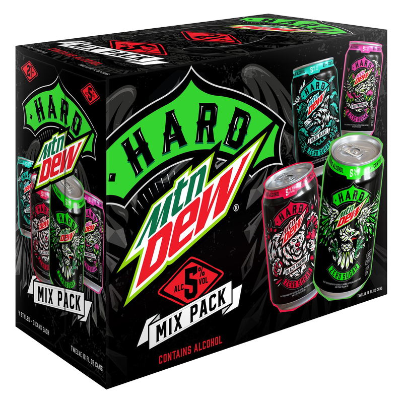 MTN DEW Hard Zero Sugar Variety 12pk 12oz Can 5.0% ABV