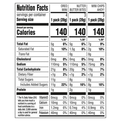 Nabisco Cookie Variety Multipack, 1 oz Bags, 10 ct