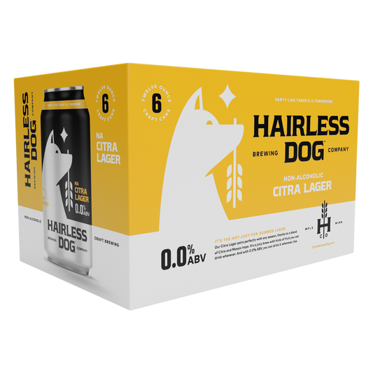 Hairless Dog Brewing Citra Lager Non-Alcoholic 6pk 12oz Can