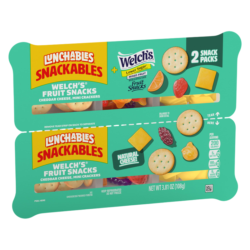 Lunchables Snackables Cheddar Cheese & Crackers with Welch's fruit Snacks - 2ct