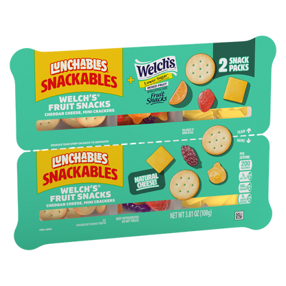 Lunchables Snackables Cheddar Cheese & Crackers with Welch's fruit Snacks - 2ct