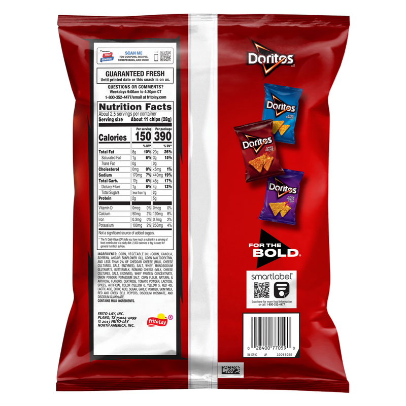 Doritos Nacho Cheese, 2.625oz