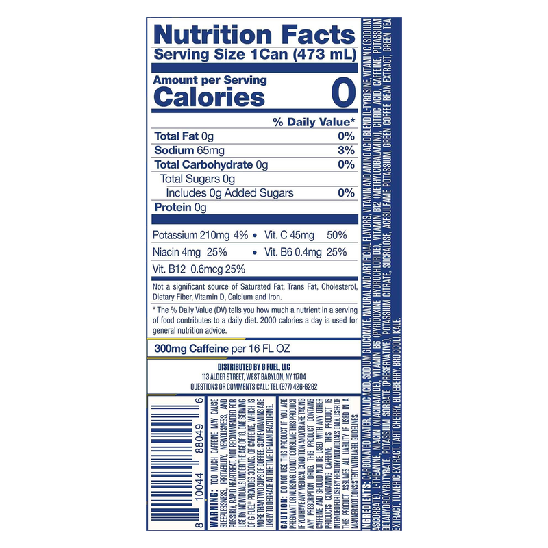 G Fuel Sonic Peach Rings 16oz Can