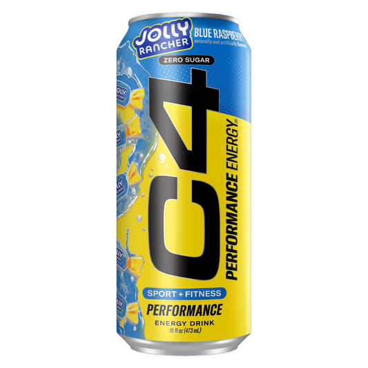 C4 Energy Zero Sugar Jolly Rancher Blue Raspberry 16oz Can