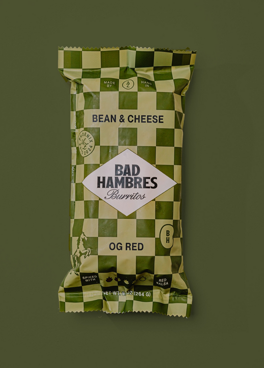 Bad Hambres OG Frozen Bean and Cheese Burrito, 9.3 oz
