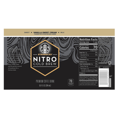 Starbucks Nitro Vanilla 9.6oz Can
