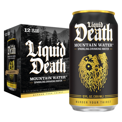 Liquid Death Sparkling Mountain Water 12pk 12oz Can