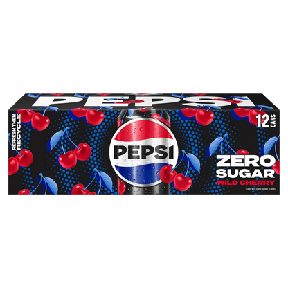 Pepsi Zero Sugar Wild Cherry 12oz 12pk Can