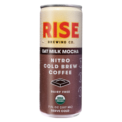 RISE Brewing Co. Oat Milk Mocha Nitro Cold Brew Latte 7oz Can