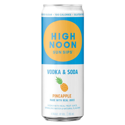 High Noon Pineapple Vodka Hard Seltzer 4pk 12oz Cans 4.5% ABV