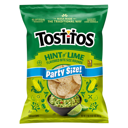 Tostitos Hint of Lime Bitesize Rounds Party Size, 17oz