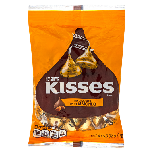 Hershey's Kisses Milk Chocolate with Almonds Candy 5.3oz