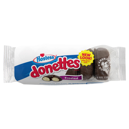 Hostess Donettes Chocolate Frosted Mini Donuts Single Serve 6ct