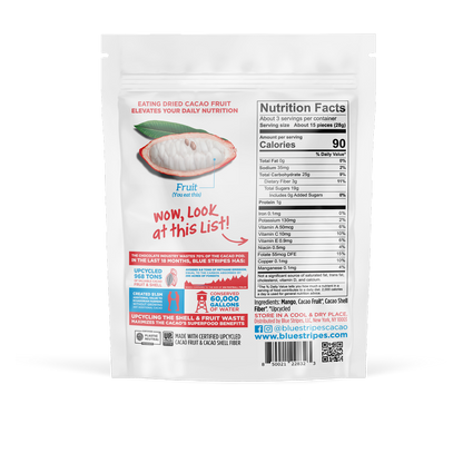Blue Stripes Dried Cacao Fruit Mango, 3 oz