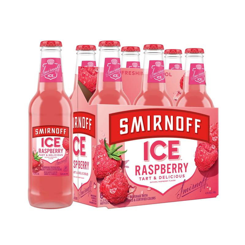 Smirnoff Ice Raspberry 6pk 11.2oz Btl 4.5% ABV
