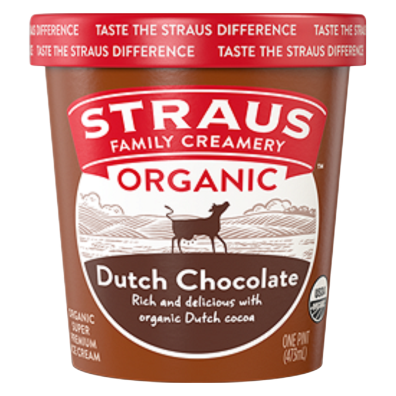 Straus Family Creamery Dutch Chocolate Ice Cream Pint 16oz