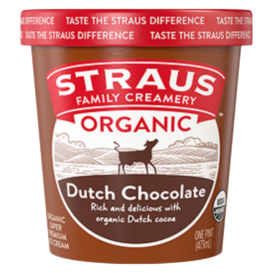 Straus Family Creamery Dutch Chocolate Ice Cream Pint 16oz