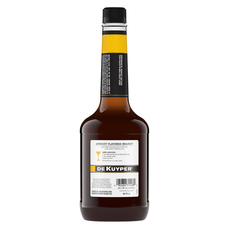DeKuyper Apricot Flavored Brandy 750ml
