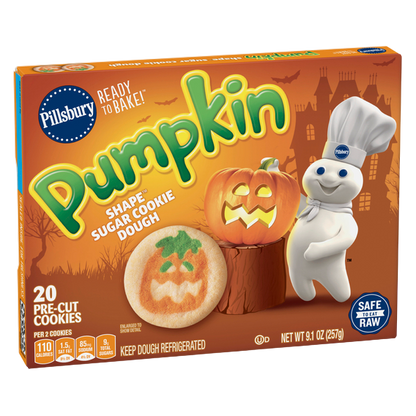 Pillsbury Ready to Bake! Pumpkin Shape Sugar Cookie Dough - 20ct/9.1oz