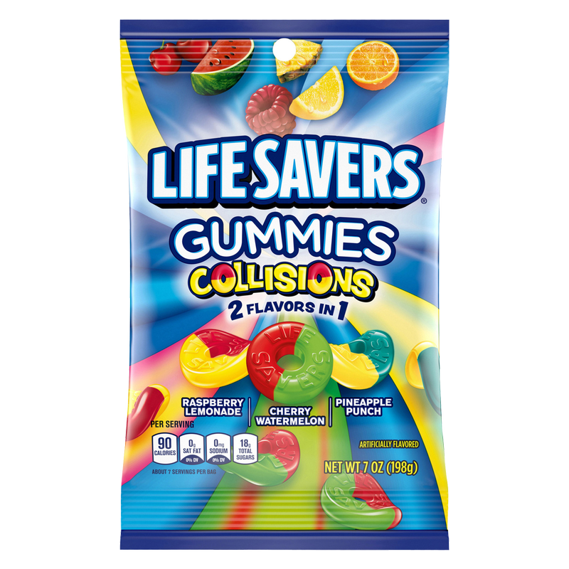 LIFE SAVERS Gummy Candy, Collisions, 7 oz Bag