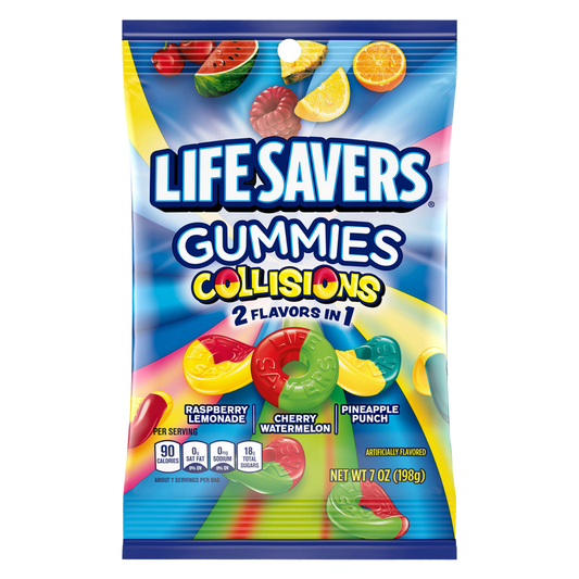 LIFE SAVERS Gummy Candy, Collisions, 7 oz Bag