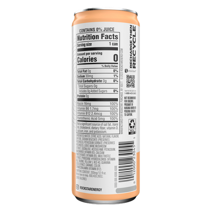 Rockstar Focus White Peach 12oz Can