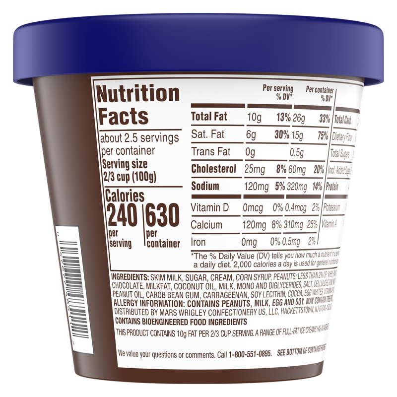 SNICKERS Ice Cream Reduced Fat Vanilla Ice Cream, Caramel, and Snickers Candy Bar Pieces, 14 Oz