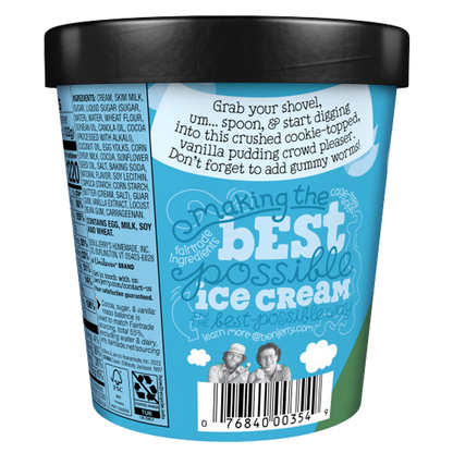 Ben & Jerry's Dirt Cake Topped Ice Cream Pint
